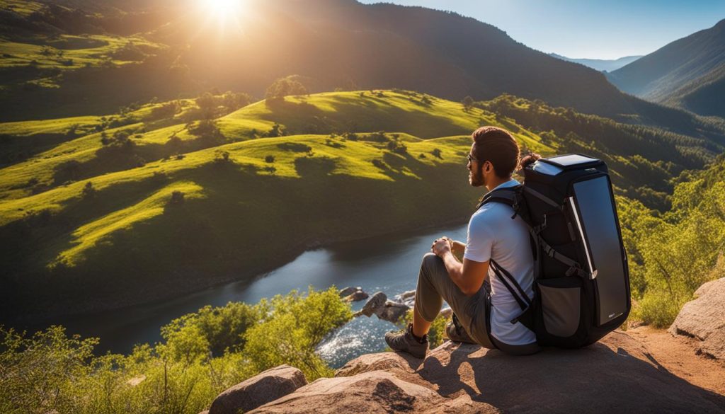 Backpack with Solar Panels