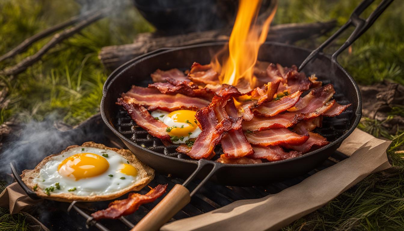 Cook Bacon Eggs in a Paper Bag Outdoors!