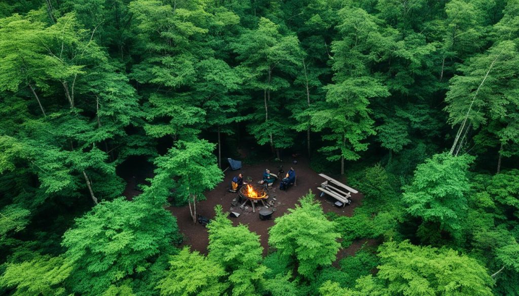 Hidden campsite