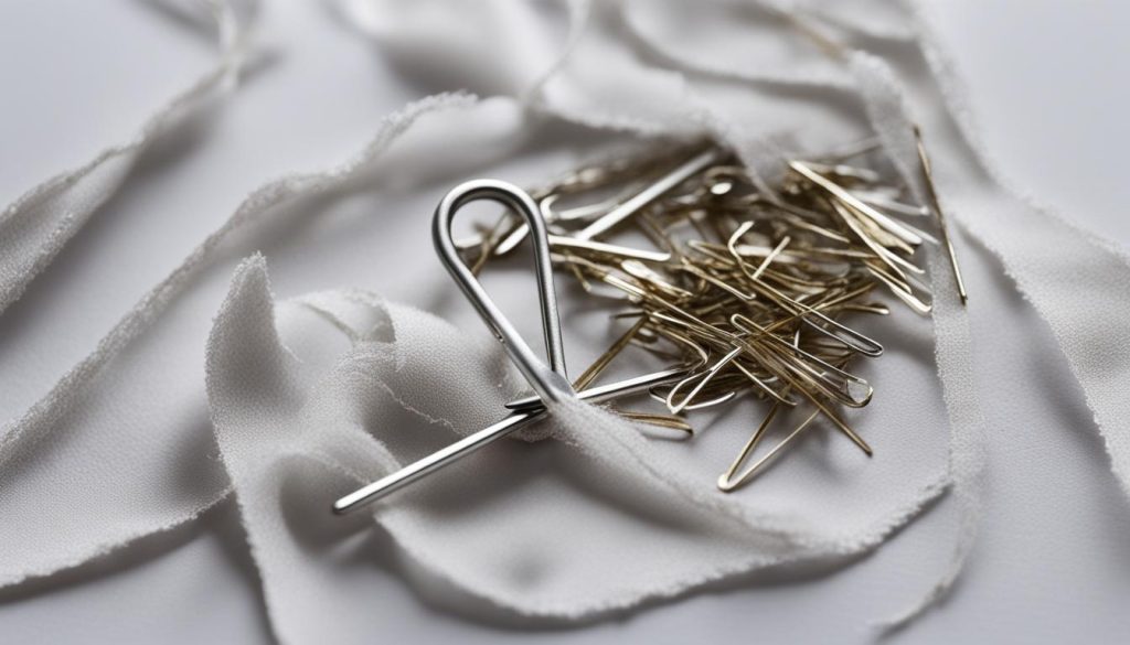 Safety Pin on a White Background