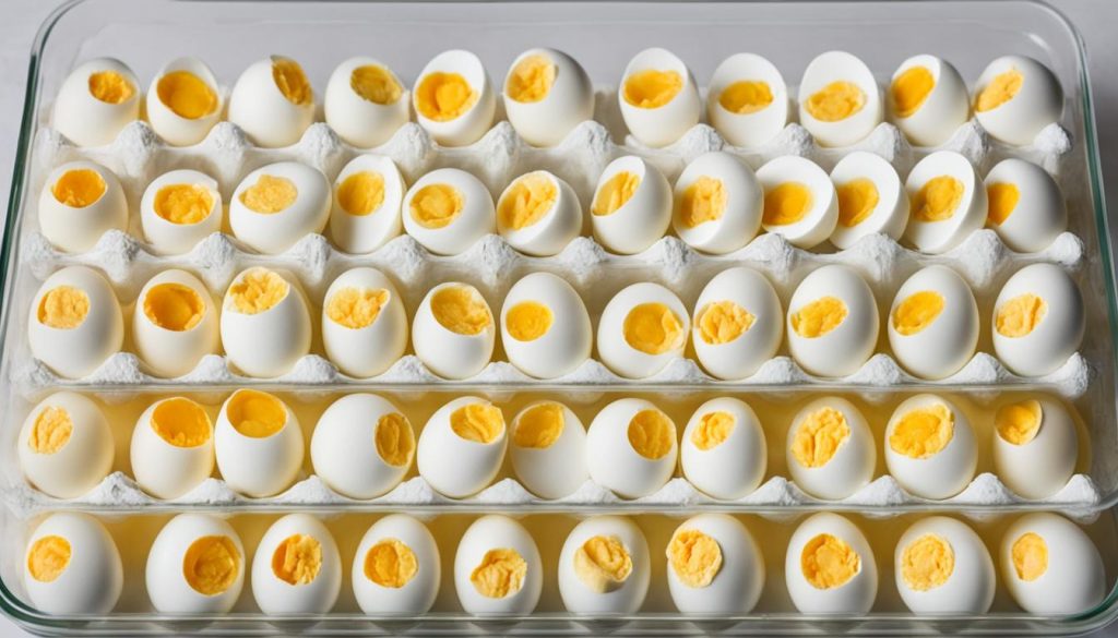 Storing boiled eggs