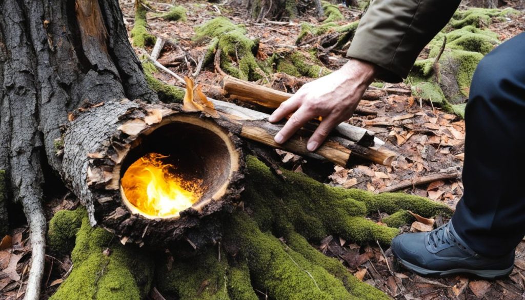 Tree sap for fire starting