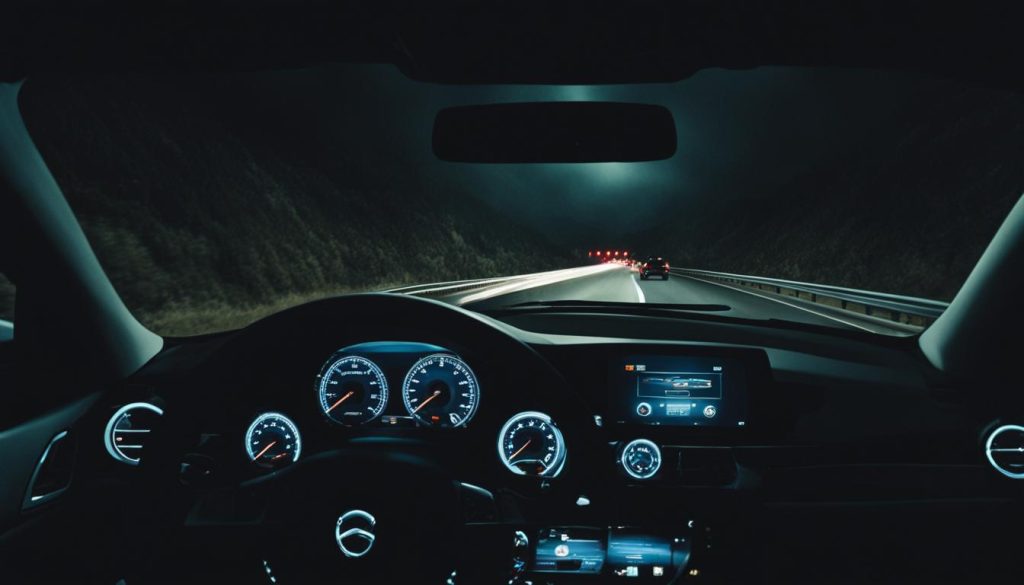 avoiding distractions while driving at night