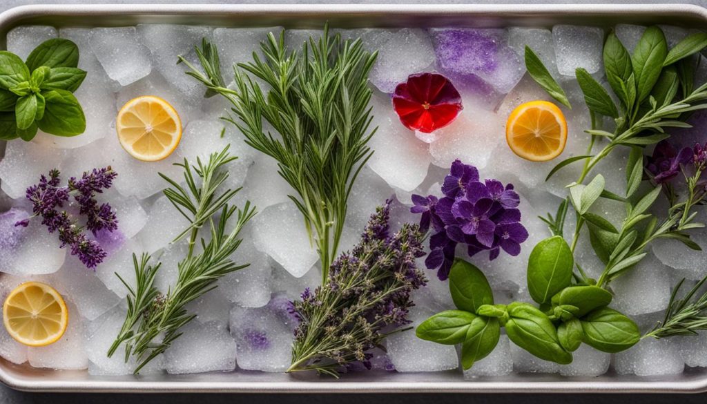 herb ice cubes