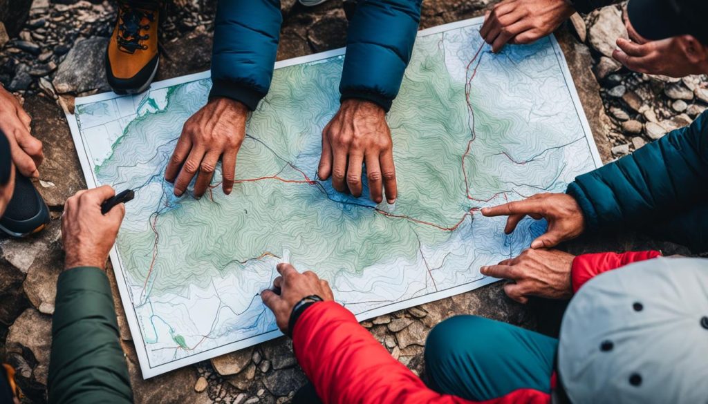 route planning with topographic maps