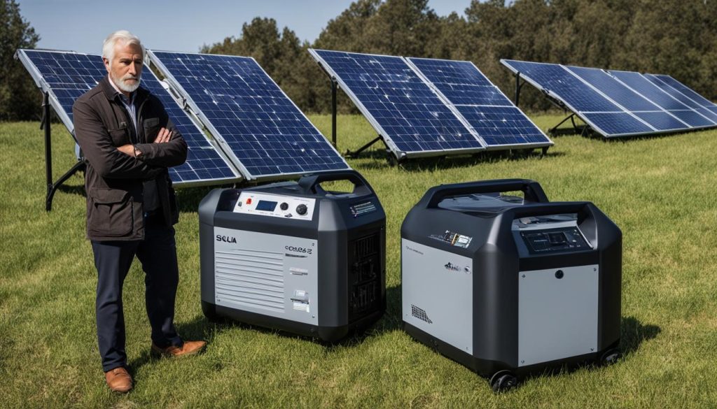 solar generator selection