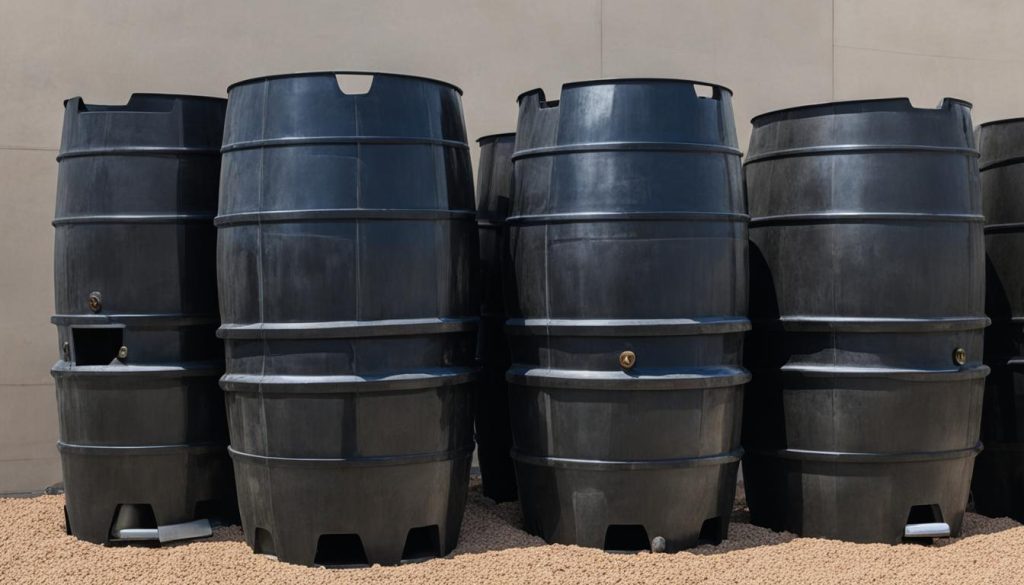 water storage barrels