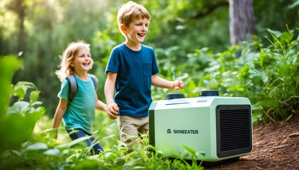 Backup generator for child-friendly off-grid living